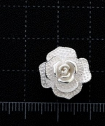 T20-09 白大玫瑰花-15mm