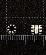 T36-10 線切紋長柱銀珠(2入)