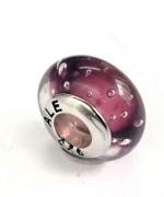 P4-48 氣泡銀管琉璃珠(紫紅)