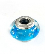 P4-50 晶點銀管琉璃珠-天藍色