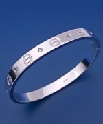 HR-159-B	螺帽紋有鑽亮面可開銀手環