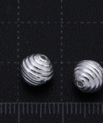 T412-27	白銀螺旋7.5mm小孔珠 (2入)