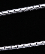 L63 白銀方格銀項鍊(1.5mm)