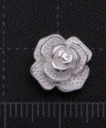 T20-18	白銀玫瑰花-11mm