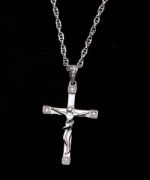 N106-B 耶穌十字架銀鍊