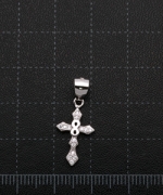 M14-07  無限8鑲鑽十字架銀墜