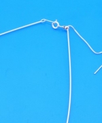 L35-B  萬能蛇鍊伸縮頸圈-白銀(1mm)