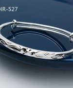 HR-527 - 花朵流線刻紋可調式手環
