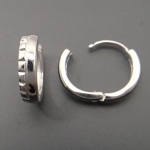 EB-82-F 3mm素格面易扣耳環