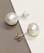 ES209-C 10mm珍珠珍珠銀針耳環 一對售出